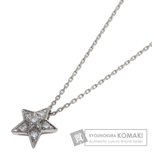 CHANEL Comet Small Diamond Necklace K18 White Gold Ladies [Used]