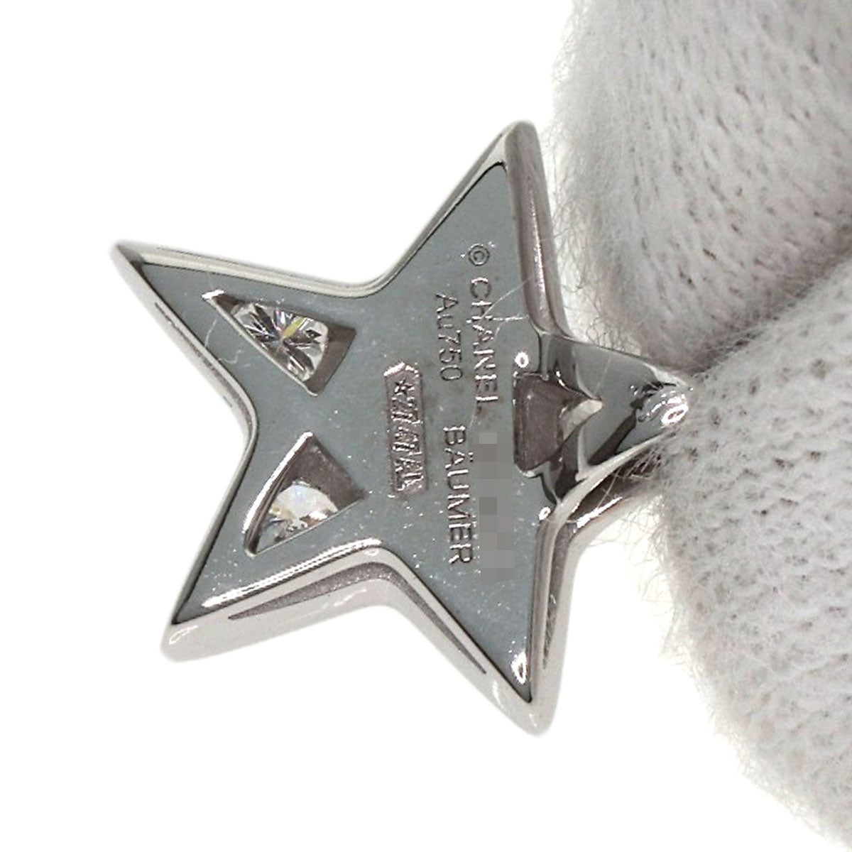 CHANEL Comet Small Diamond Necklace K18 White Gold Ladies [Used]