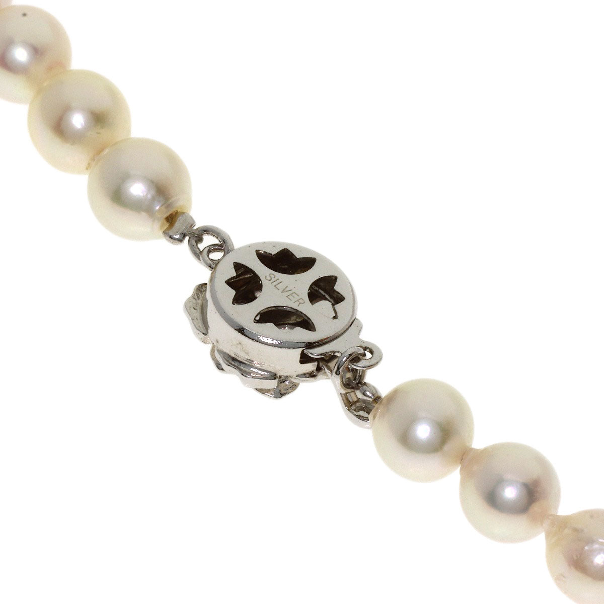 Akoya Baroque Pearl Pearl Necklace Silver 29.9g　Ladies