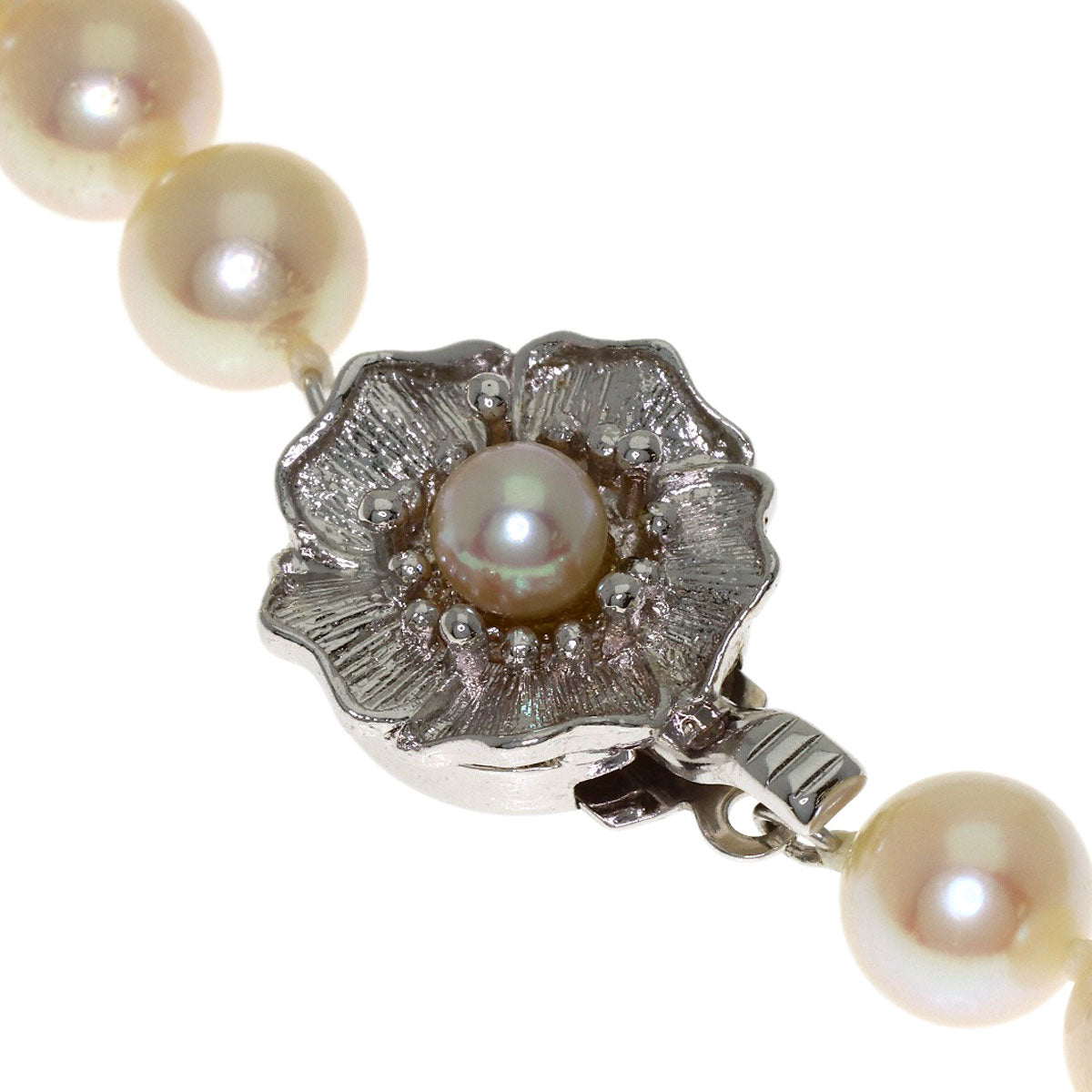 Akoya pearl Pearl Necklace Silver 32.4g　Ladies