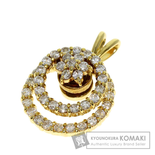 0.72ct Diamond Pendant top K18 Yellow Gold 2.78g　Ladies
