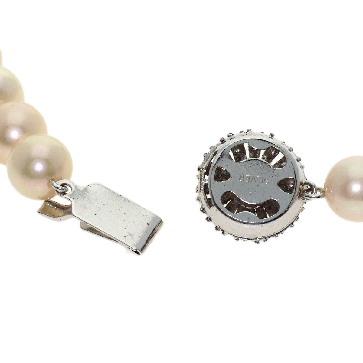 Akoya pearl Pearl Necklace Silver 48.5g　Ladies