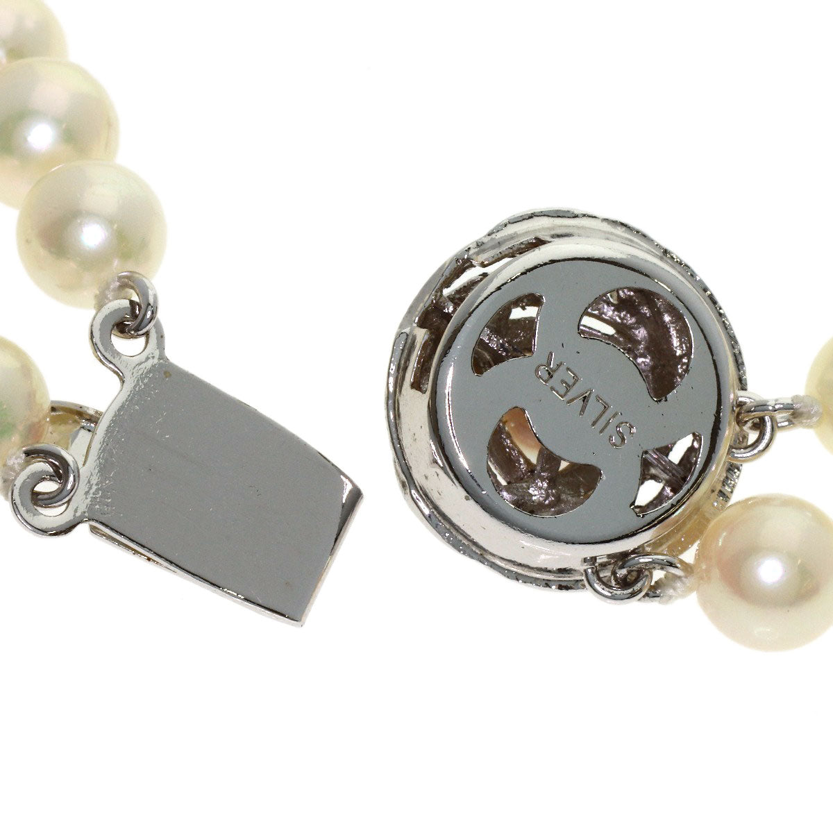 Akoya Pearl Pearl 2 series Necklace Silver 48.5g　Ladies