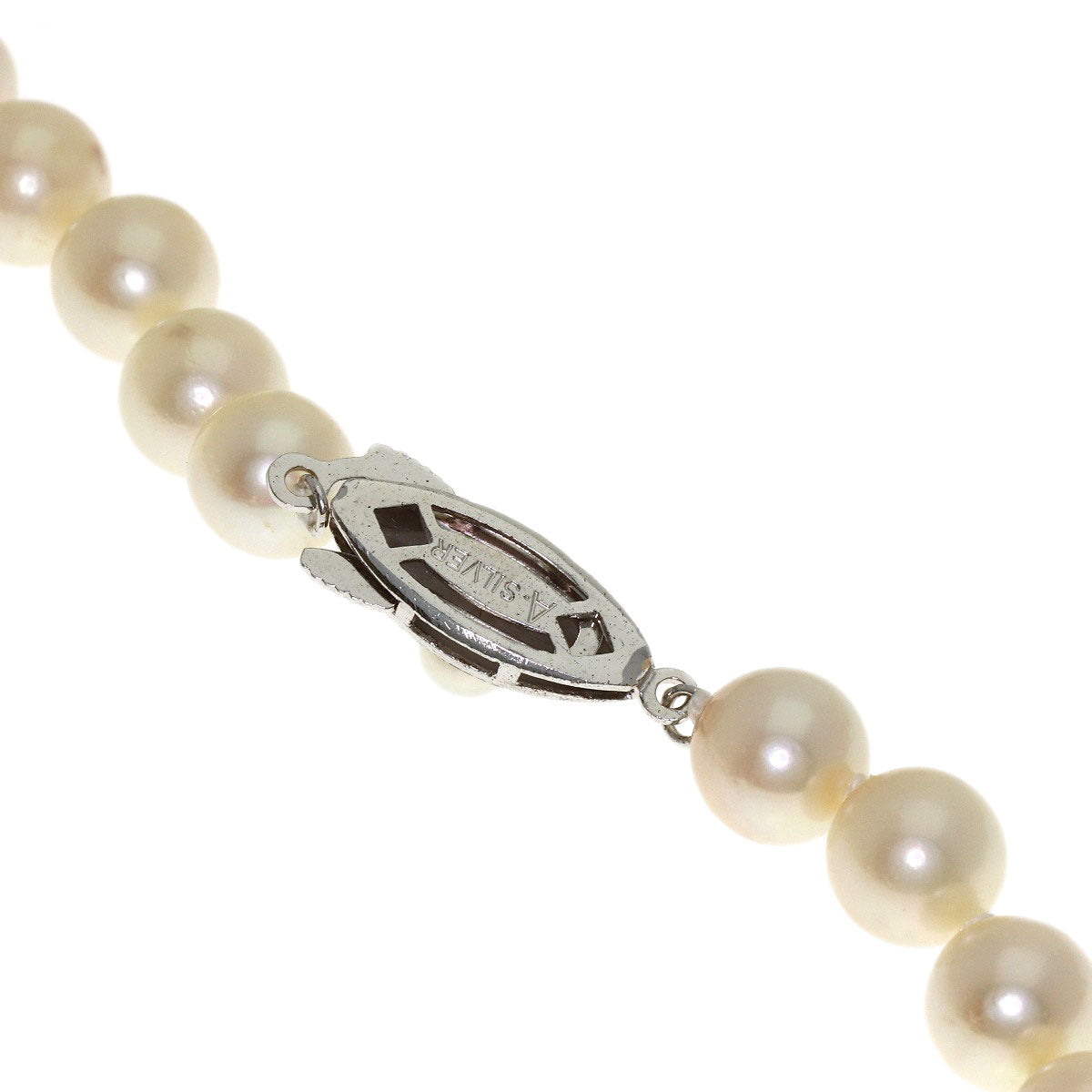 Akoya pearl Pearl Necklace Silver 30.6g　Ladies