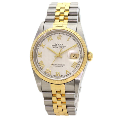 ROLEX Datejust Pyramid Roman Watches 16233 Stainless Steel/SSxK18YG mens