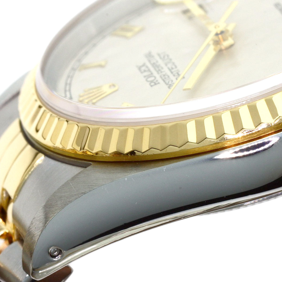 ROLEX Datejust Pyramid Roman Watches 16233 Stainless Steel/SSxK18YG mens