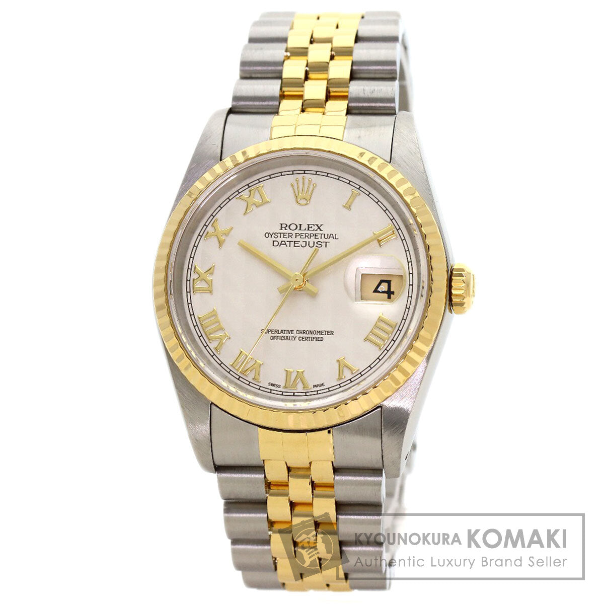 ROLEX Datejust Pyramid Roman Watches 16233 Stainless Steel/SSxK18YG mens