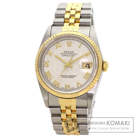 ROLEX Datejust Pyramid Roman Watches 16233 Stainless Steel/SSxK18YG mens