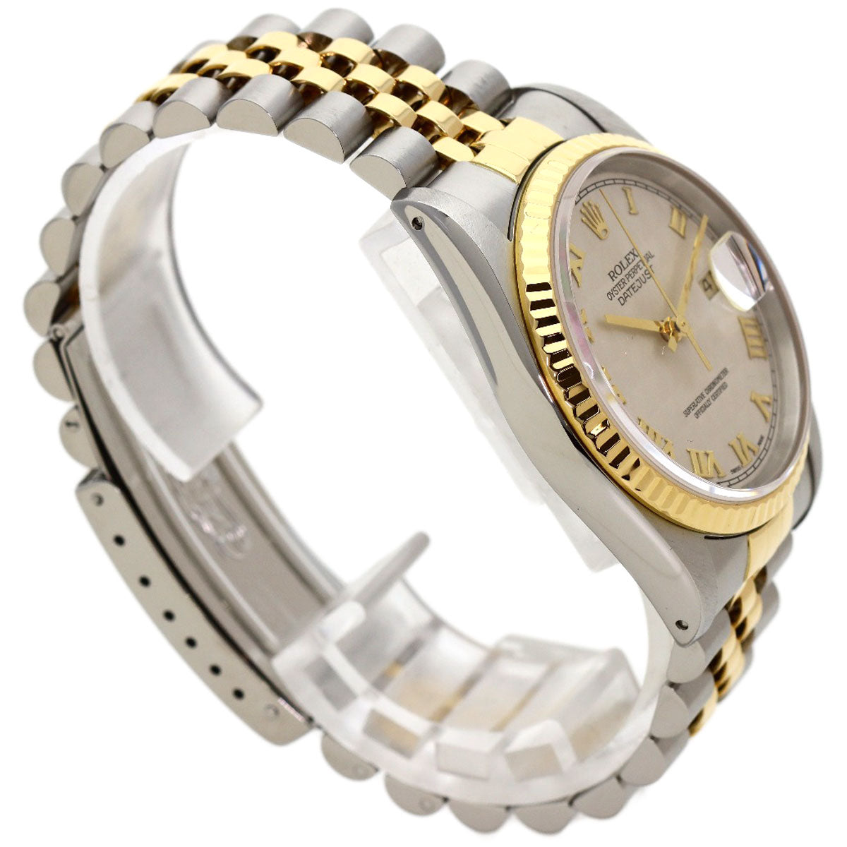 ROLEX Datejust Pyramid Roman Watches 16233 Stainless Steel/SSxK18YG mens