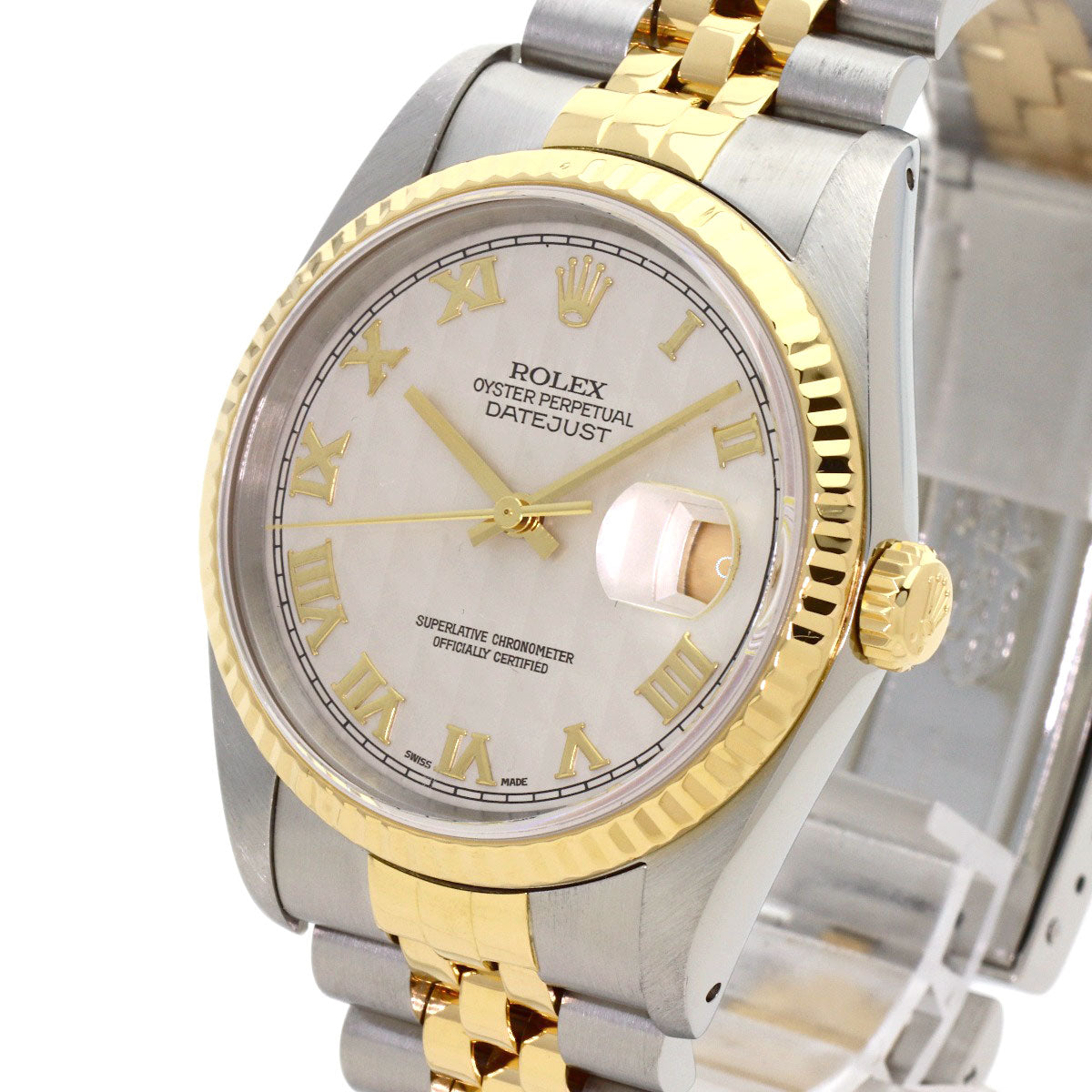 ROLEX Datejust Pyramid Roman Watches 16233 Stainless Steel/SSxK18YG mens