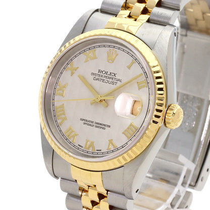 ROLEX Datejust Pyramid Roman Watches 16233 Stainless Steel/SSxK18YG mens