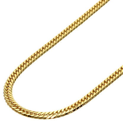 Curb chain Kihei W6 side Necklace K18 Yellow Gold 20g　Ladies