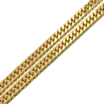 Curb chain Kihei W6 side Necklace K18 Yellow Gold 20g　Ladies