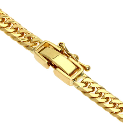 Curb chain Kihei W6 side Necklace K18 Yellow Gold 20g　Ladies