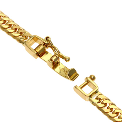 Curb chain Kihei W6 side Necklace K18 Yellow Gold 20g　Ladies