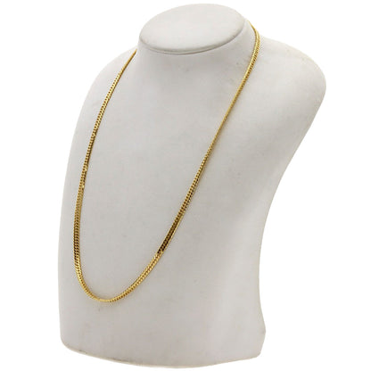 Curb chain Kihei W6 side Necklace K18 Yellow Gold 20g　Ladies