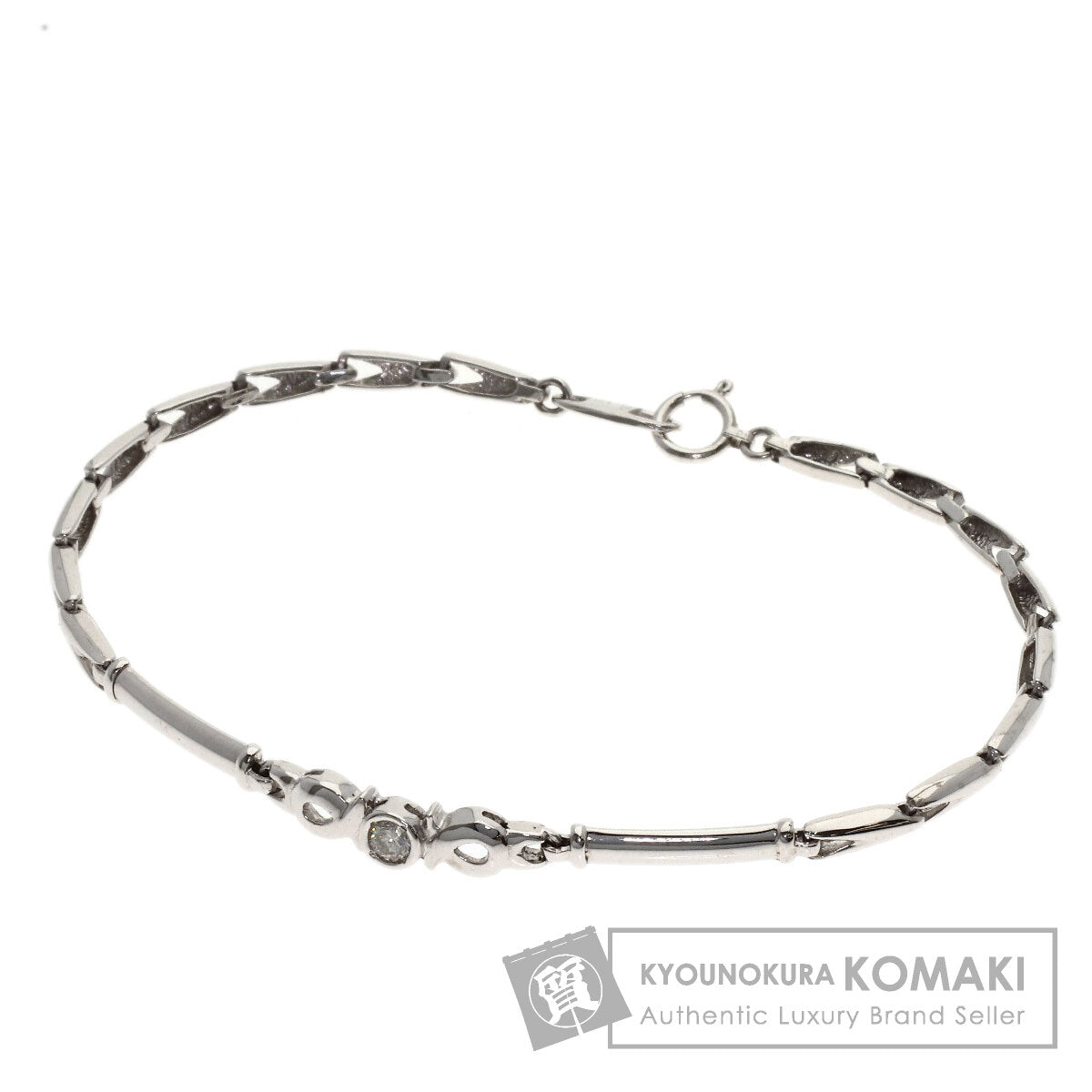 0.1ct Diamond Bracelet Platinum PT850 8.8g　Ladies