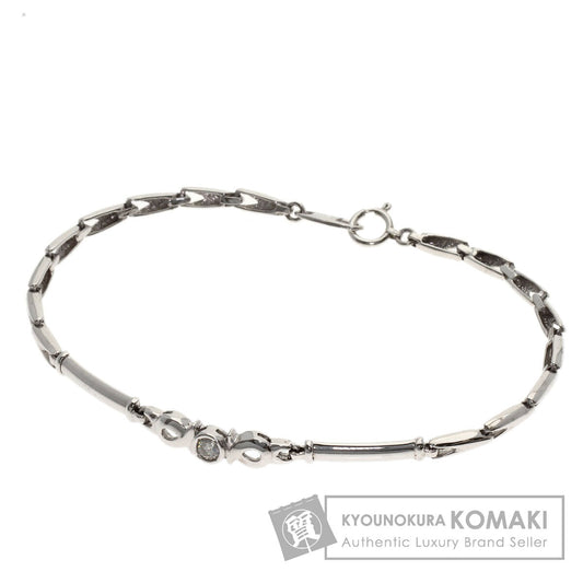 0.1ct Diamond Bracelet Platinum PT850 8.8g　Ladies