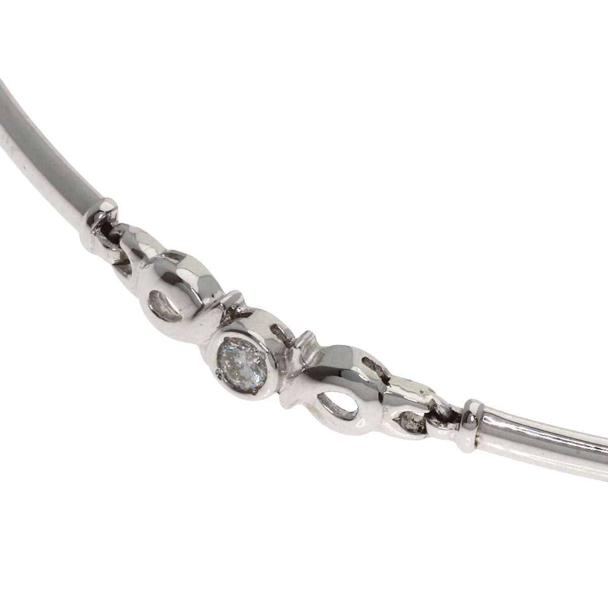 0.1ct Diamond Bracelet Platinum PT850 8.8g　Ladies