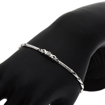 0.1ct Diamond Bracelet Platinum PT850 8.8g　Ladies