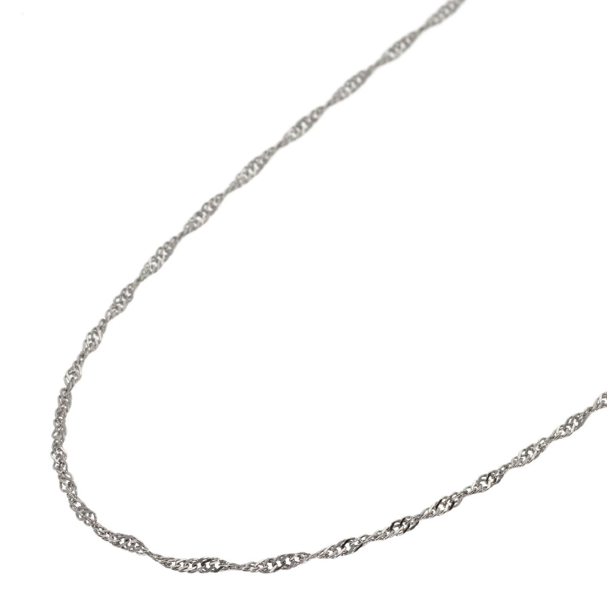 Screw Chain 17.3" Necklace Platinum PT850 1.8g　Ladies