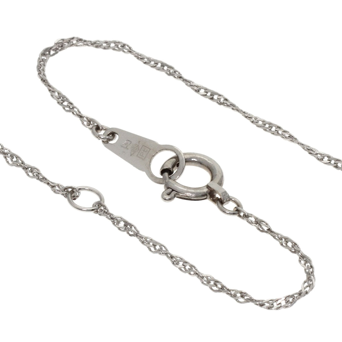 Screw Chain 17.3" Necklace Platinum PT850 1.8g　Ladies