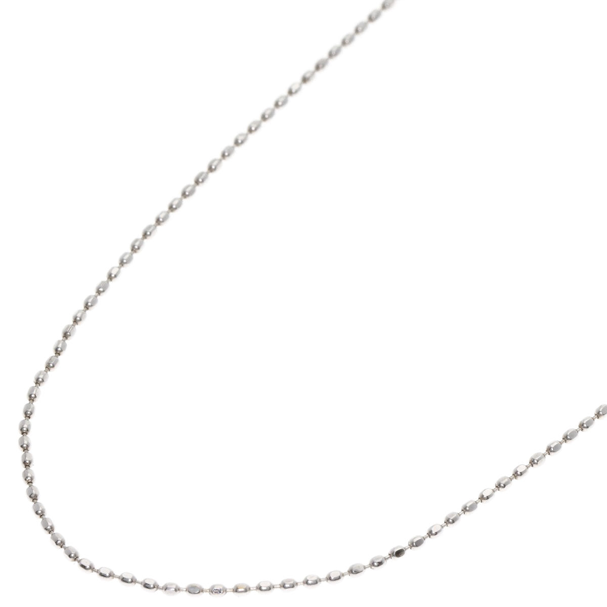 Chain 15.7" Necklace K18 White Gold 1.2g　Ladies