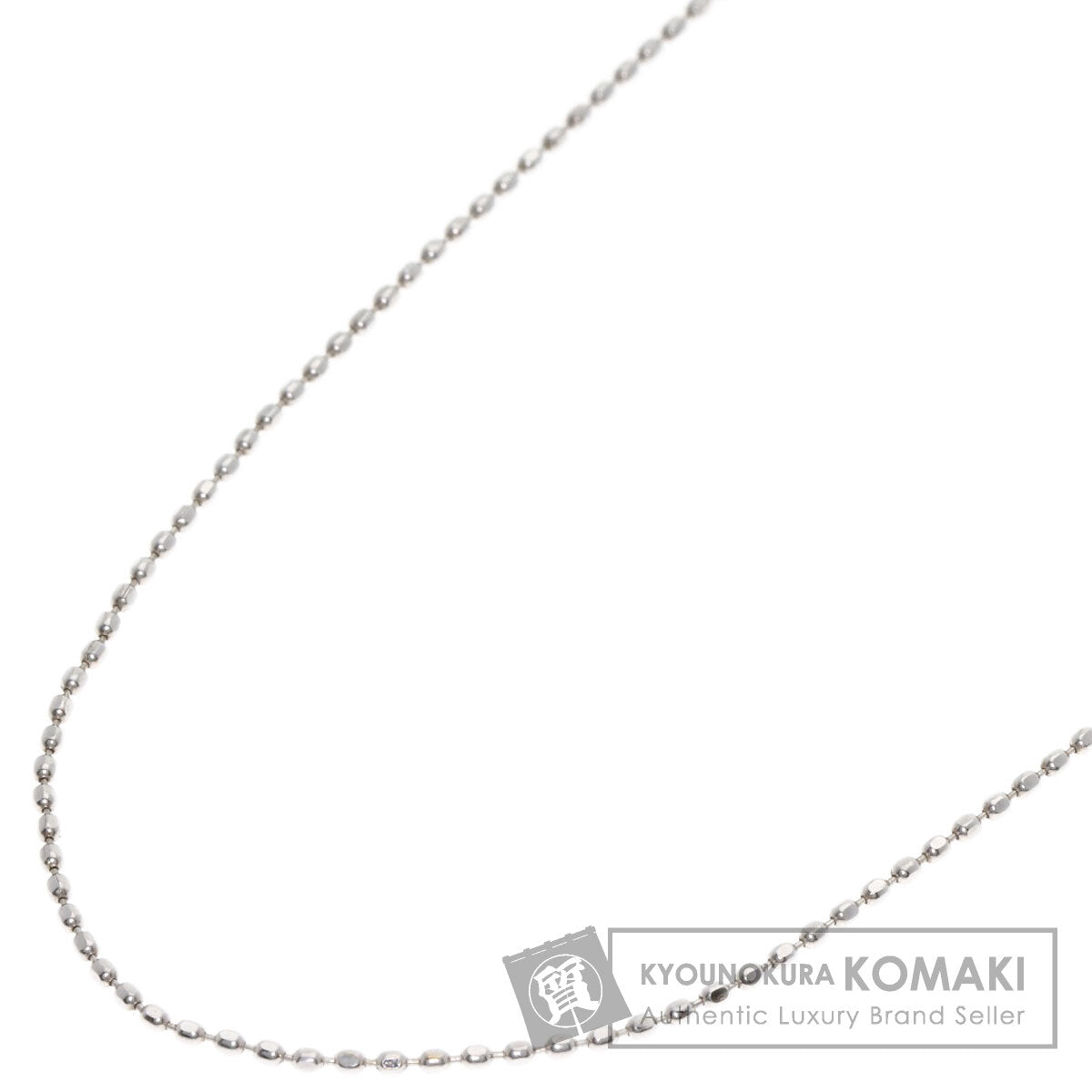 Chain 15.7" Necklace K18 White Gold 1.2g　Ladies