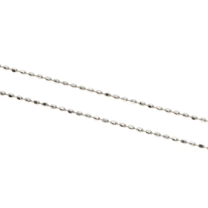 Chain 15.7" Necklace K18 White Gold 1.2g　Ladies