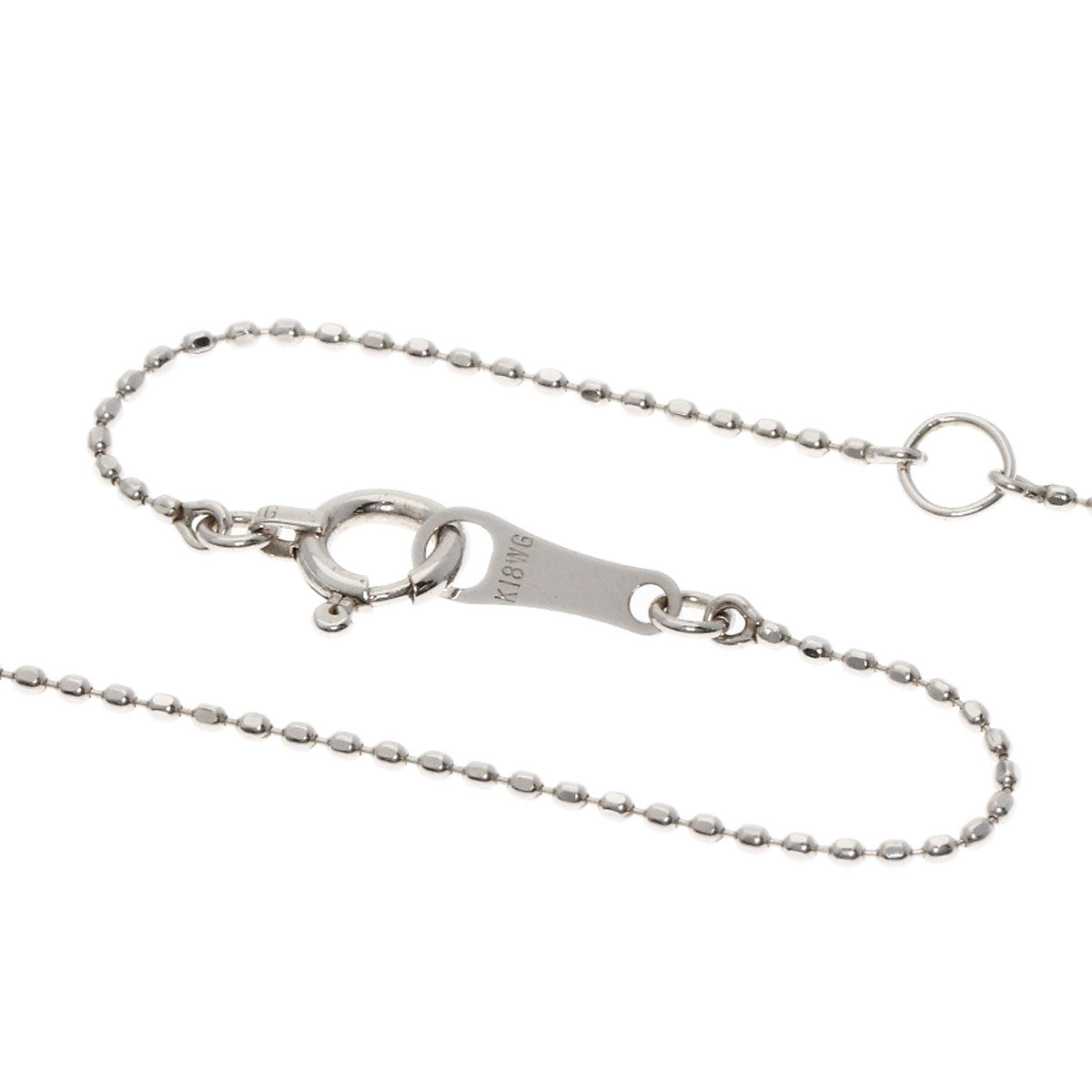Chain 15.7" Necklace K18 White Gold 1.2g　Ladies