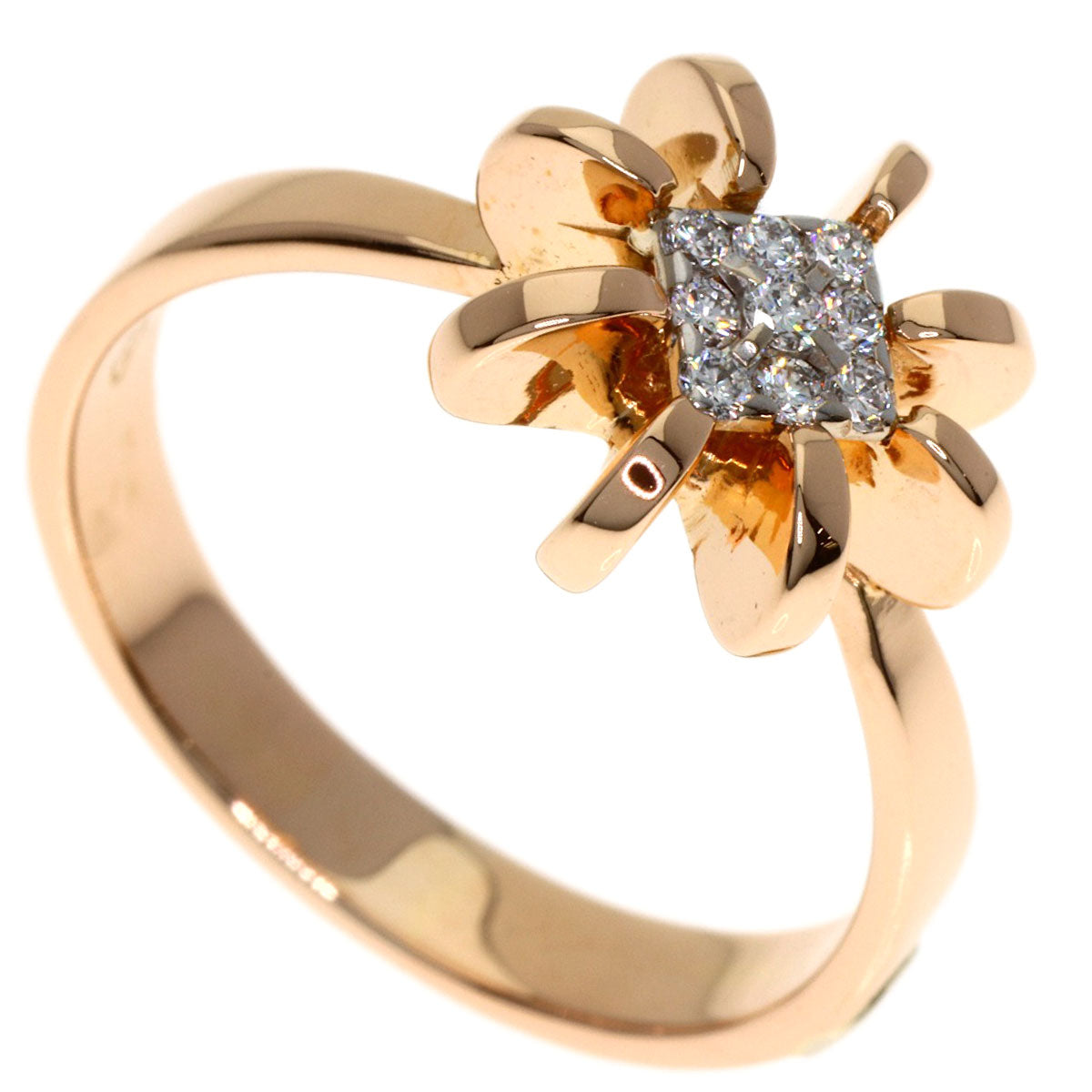 Diamond Ring K18 Pink Gold 5g　Ladies