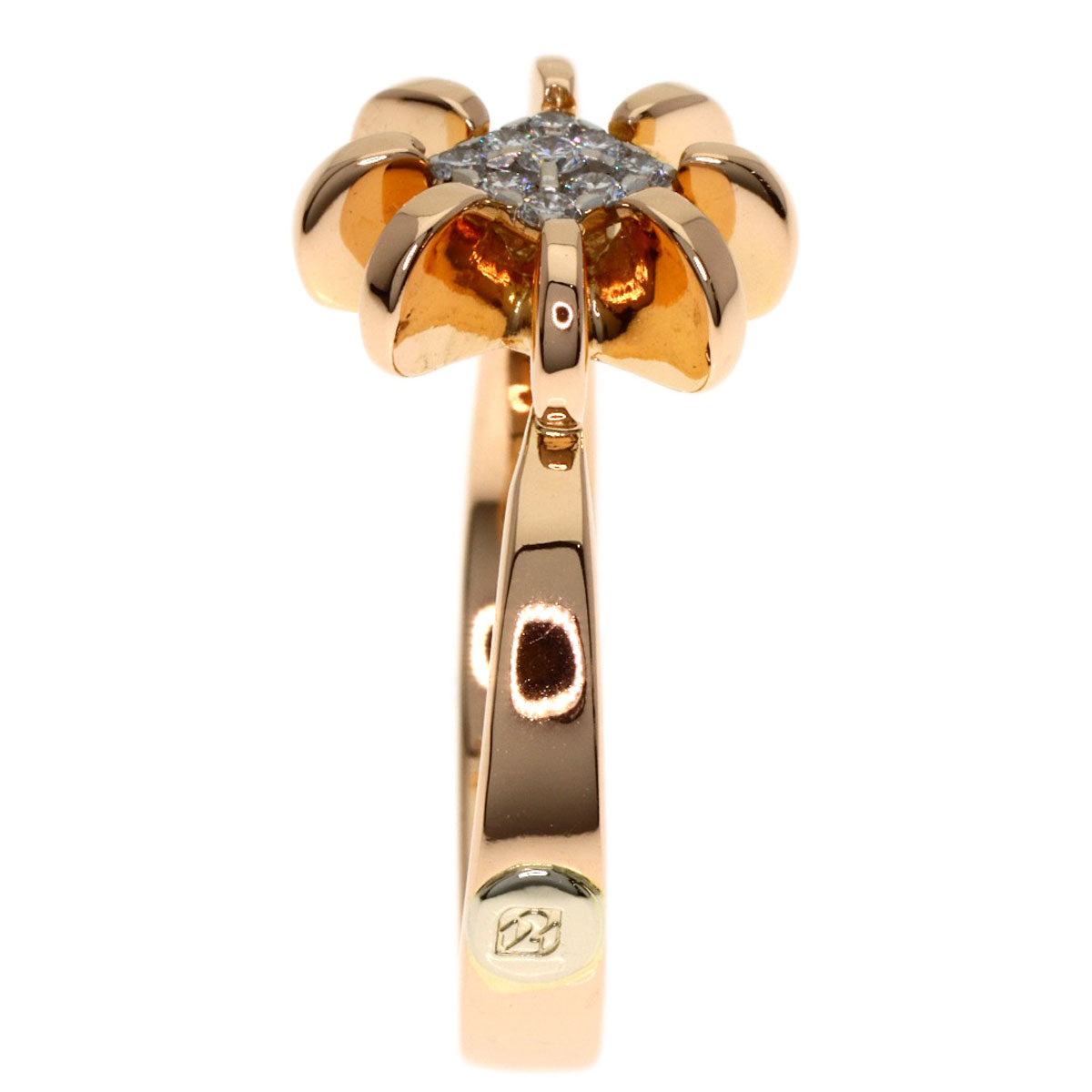 Diamond Ring K18 Pink Gold 5g　Ladies
