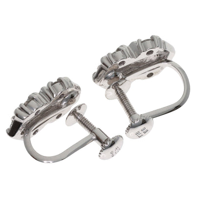 0.25ct Diamond Earring K18 White Gold 4g　Ladies