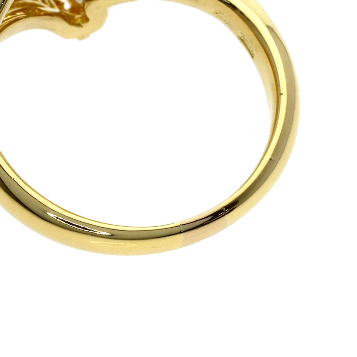 Queen Diamond Ring K18 Yellow Gold Ladies [Used]