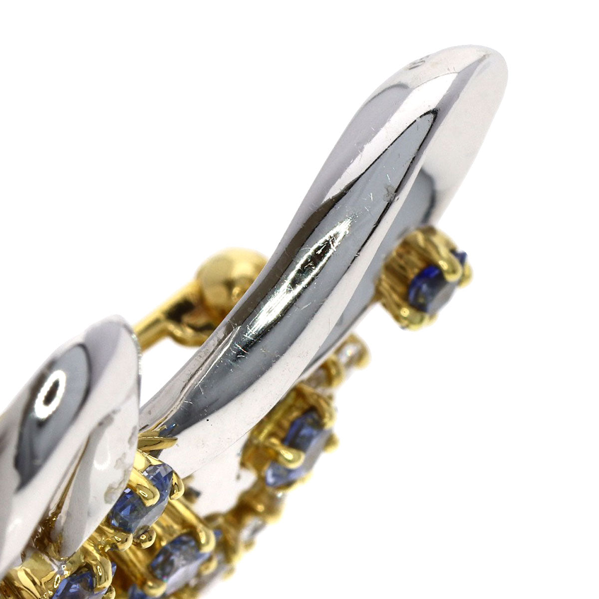 Jeunet sapphire Brooch K18 White Gold 18K Yellow GoldLadies [Used]