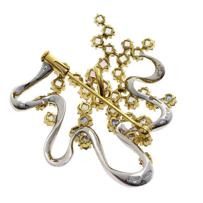 Jeunet sapphire Brooch K18 White Gold 18K Yellow GoldLadies [Used]