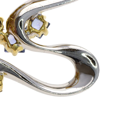 Jeunet sapphire Brooch K18 White Gold 18K Yellow GoldLadies [Used]