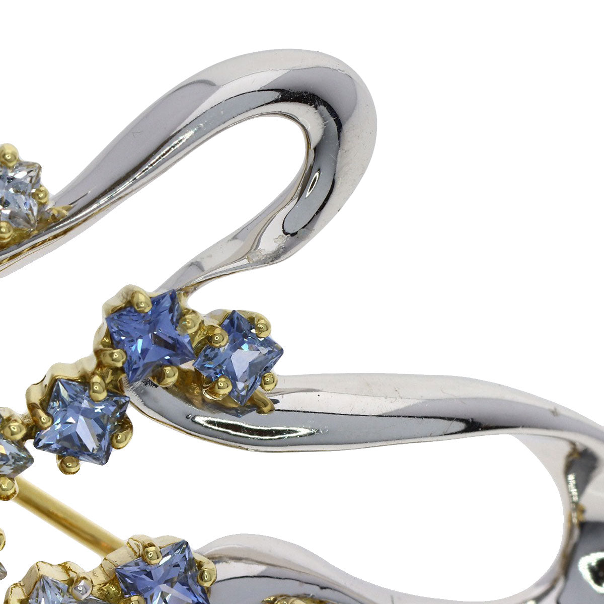 Jeunet sapphire Brooch K18 White Gold 18K Yellow GoldLadies [Used]