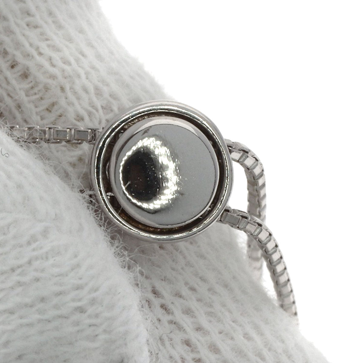 TASAKI 3P Diamond Necklace K18 White Gold Ladies [Used]