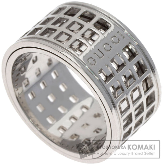 GUCCI Scroll Wide #14 Ring K18 White Gold Ladies [Used]