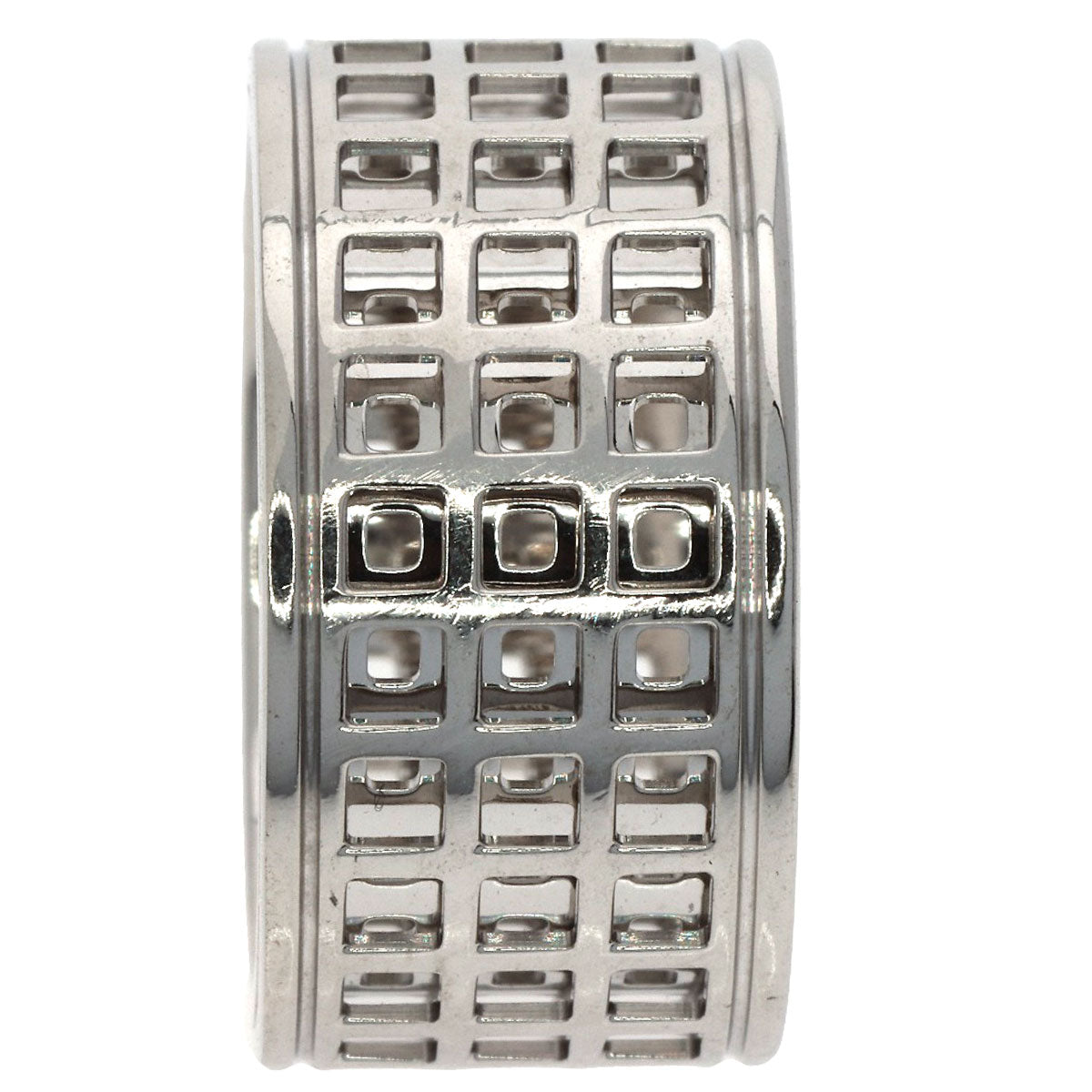 GUCCI Scroll Wide #14 Ring K18 White Gold Ladies [Used]
