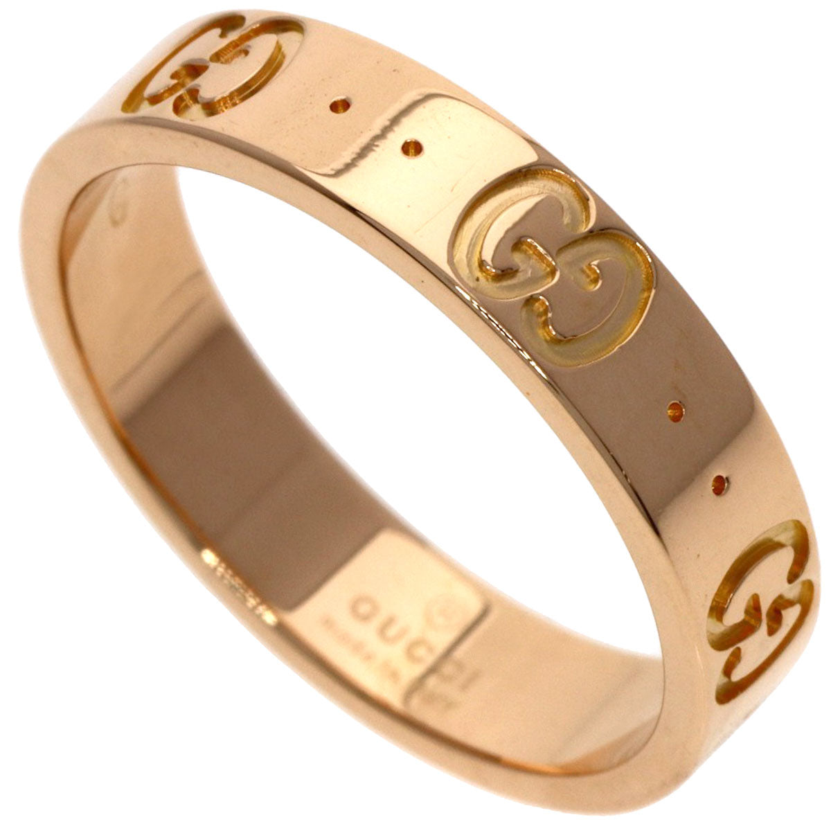 GUCCI Icon # 11 Ring K18 Pink Gold Ladies [Used]