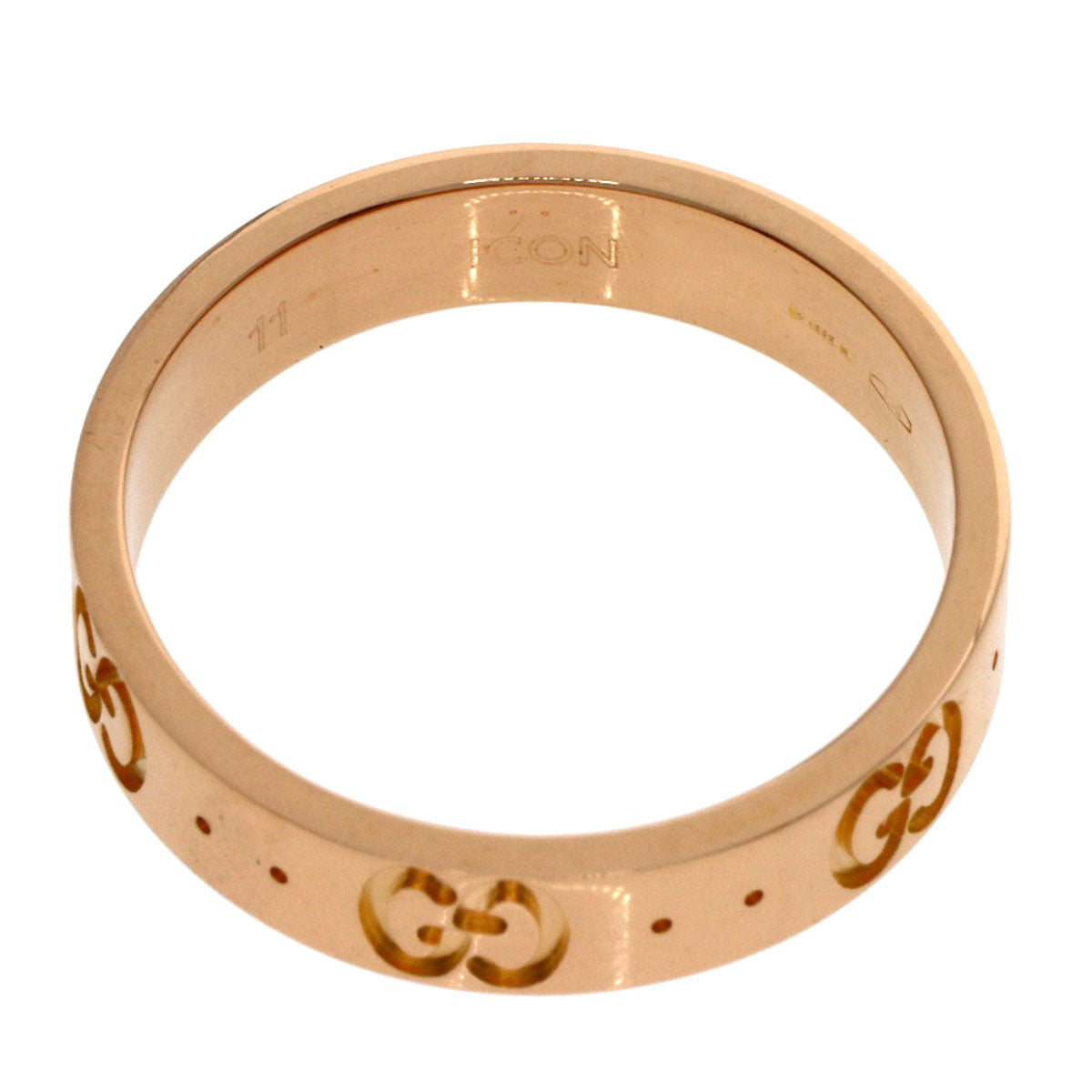GUCCI Icon # 11 Ring K18 Pink Gold Ladies [Used]