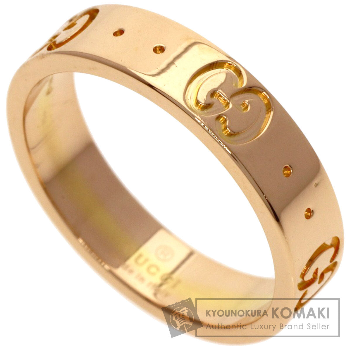 GUCCI アイコン #8 Ring K18 Pink Gold Ladies [Used]