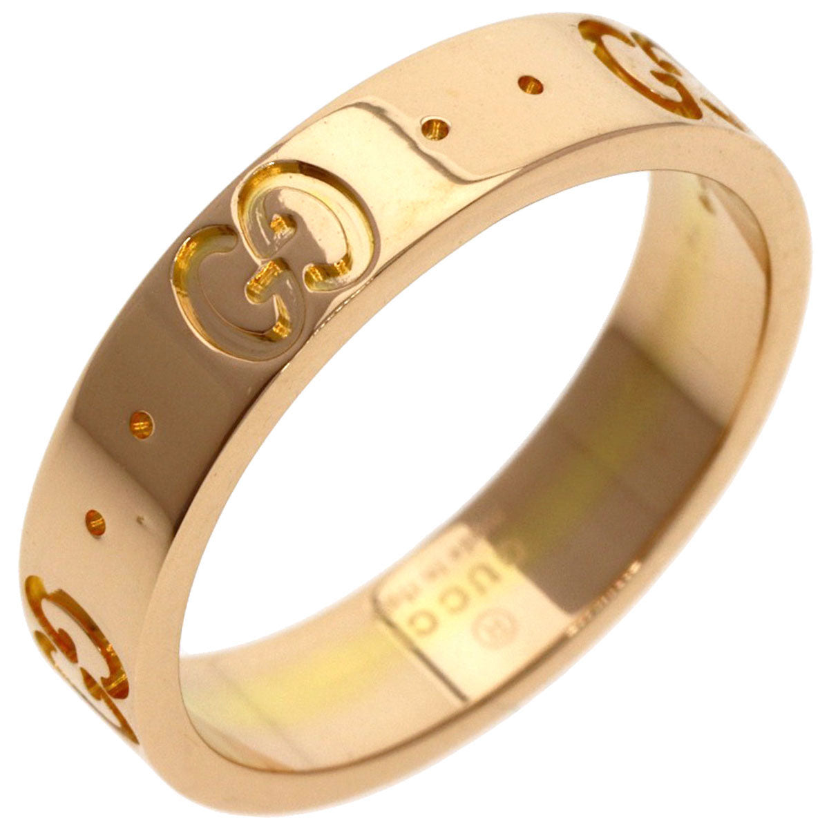 GUCCI アイコン #8 Ring K18 Pink Gold Ladies [Used]