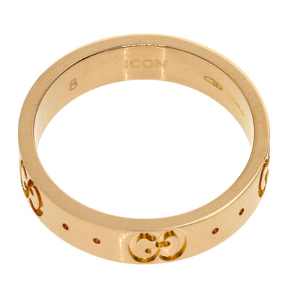 GUCCI アイコン #8 Ring K18 Pink Gold Ladies [Used]