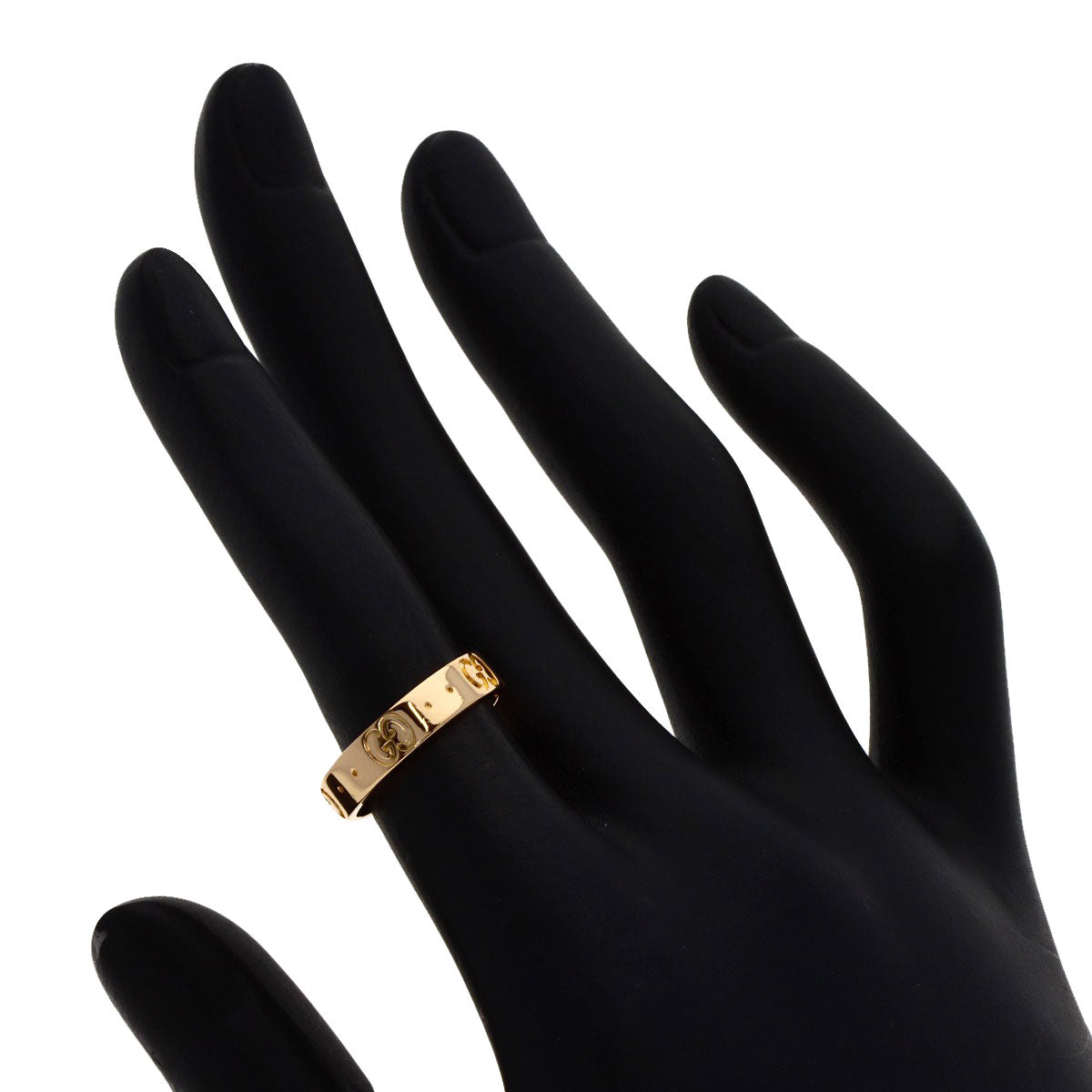 GUCCI アイコン #8 Ring K18 Pink Gold Ladies [Used]