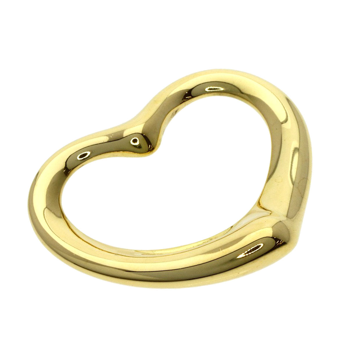 TIFFANY&Co. Open heart Pendant top K18 Yellow Gold Ladies [Used]