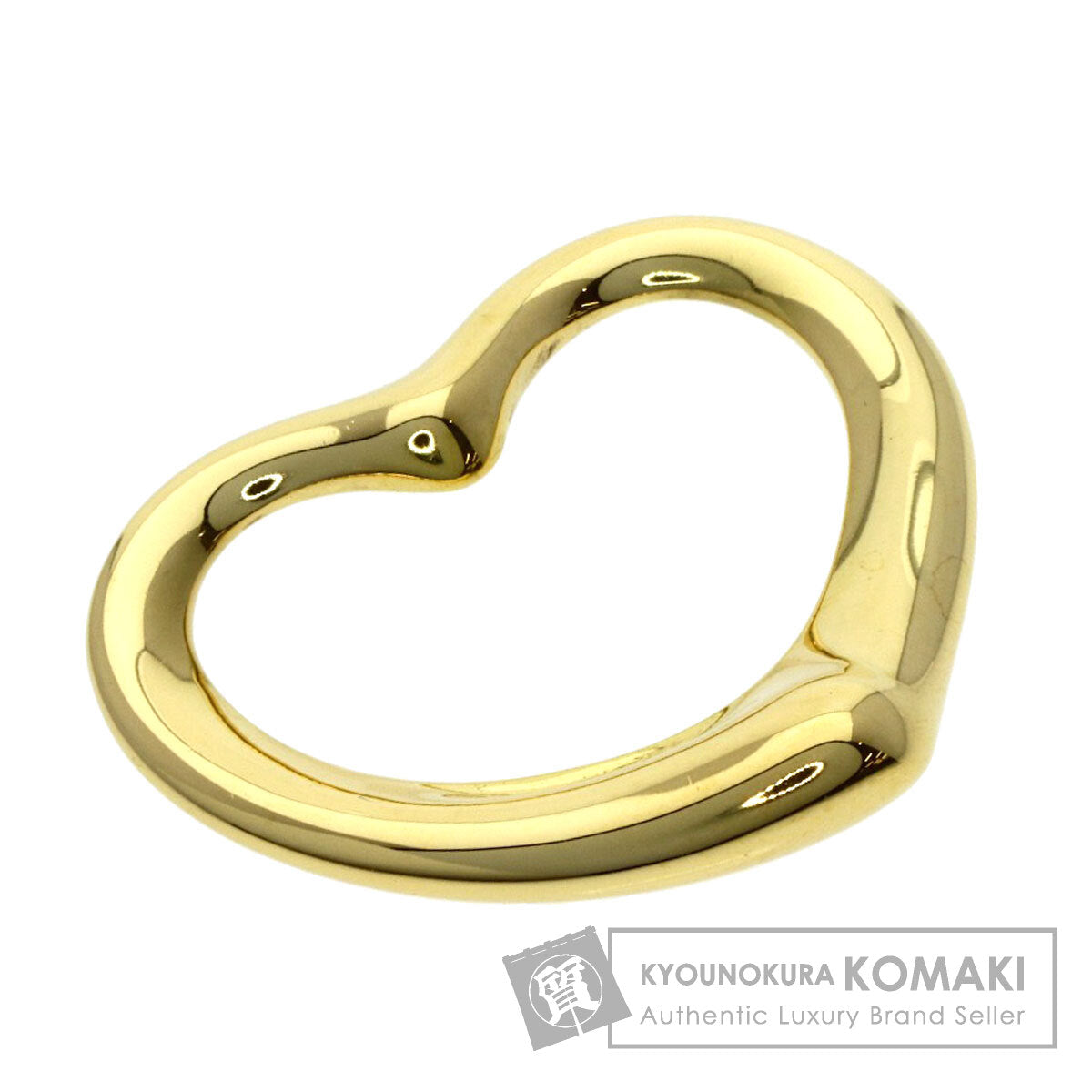 TIFFANY&Co. Open heart Pendant top K18 Yellow Gold Ladies [Used]