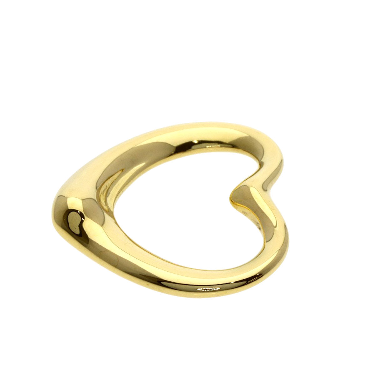 TIFFANY&Co. Open heart Pendant top K18 Yellow Gold Ladies [Used]